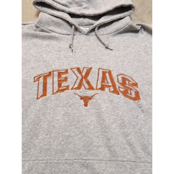 Y2K Pro Edge Texas Longhorns Hoodie Mens 2XL Gray Embroidered - Picture 3 of 6